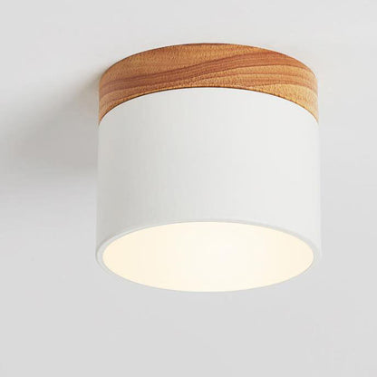 Scandinavian Macaron Wood LED Ceiling Light