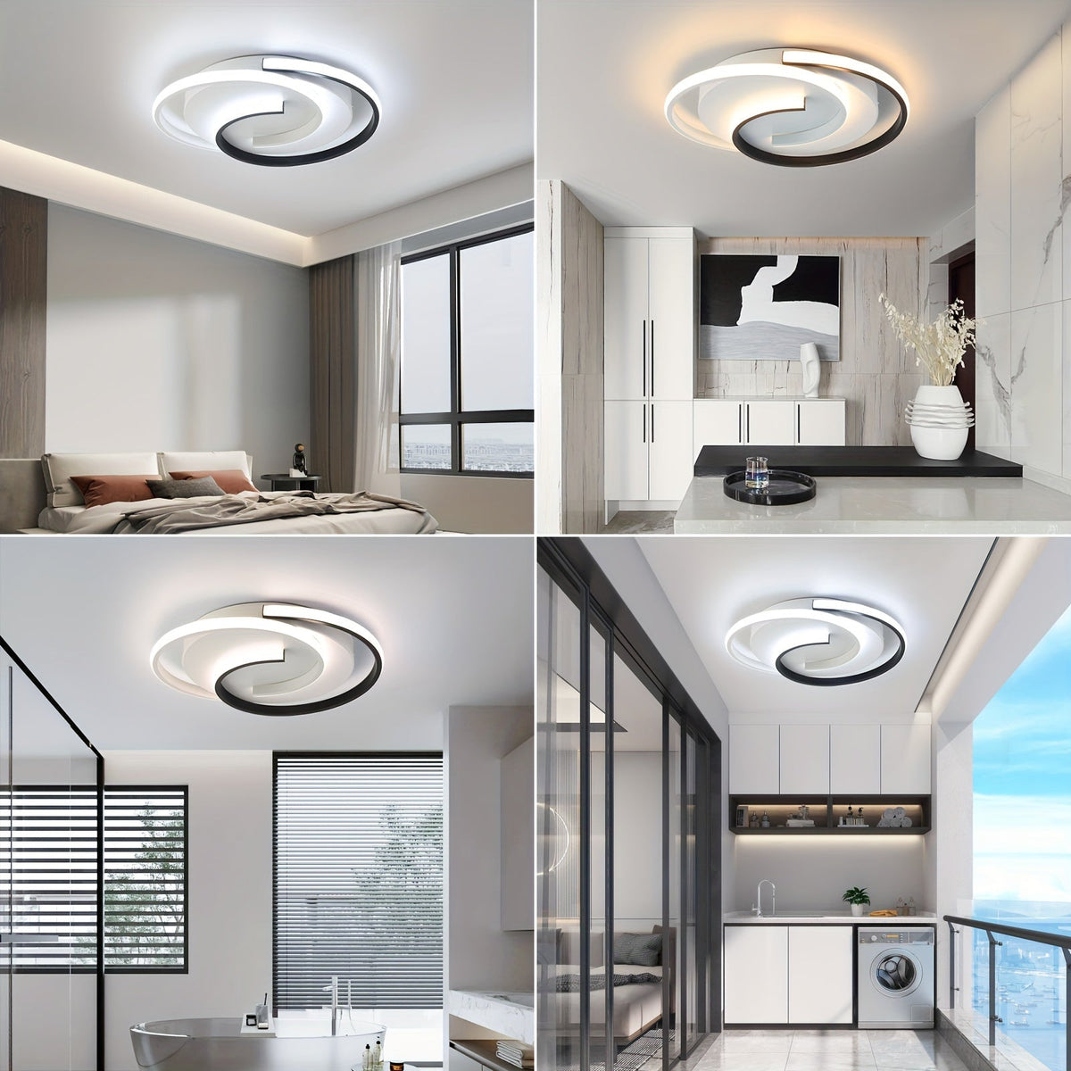 Spiral LED Flush Mount Ceiling Light