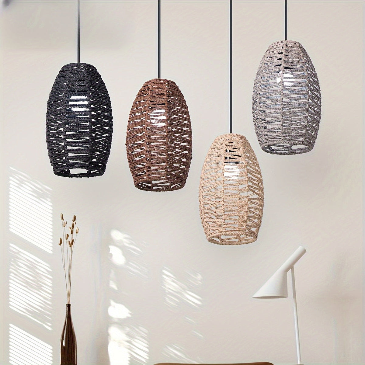 Natural Handwoven Rope Pendant Shade