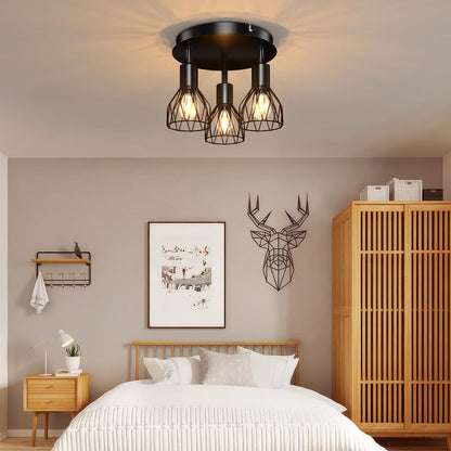 Industrial Adjustable Black Ceiling Spotlight