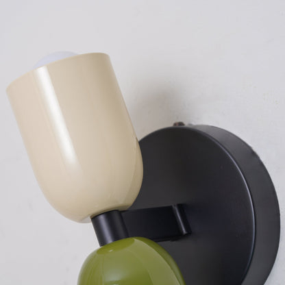 Cozy Crest Nordic Macaron Bedside Wall Lamp - Modern Muted-Color Sconce for Bedroom & Hallway, 10 Color Combinations