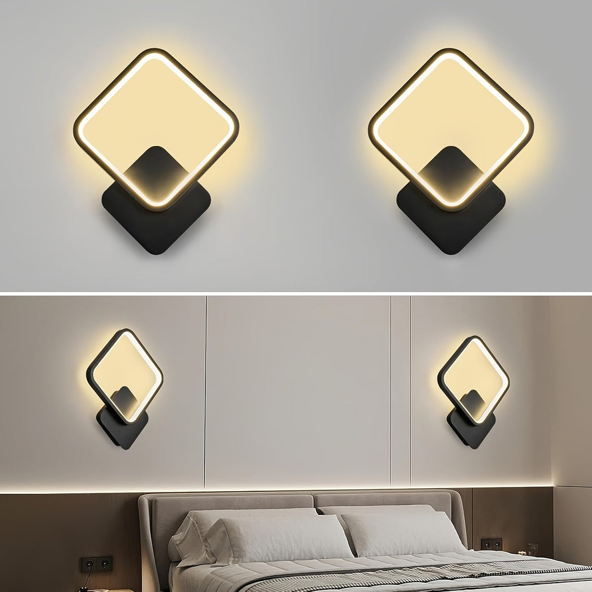 Square Geometric LED Wall Lamp