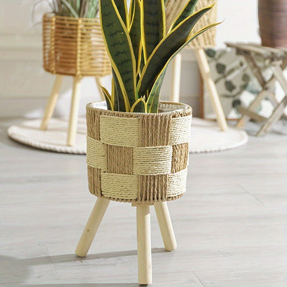 Bamboo Woven Flower Stand