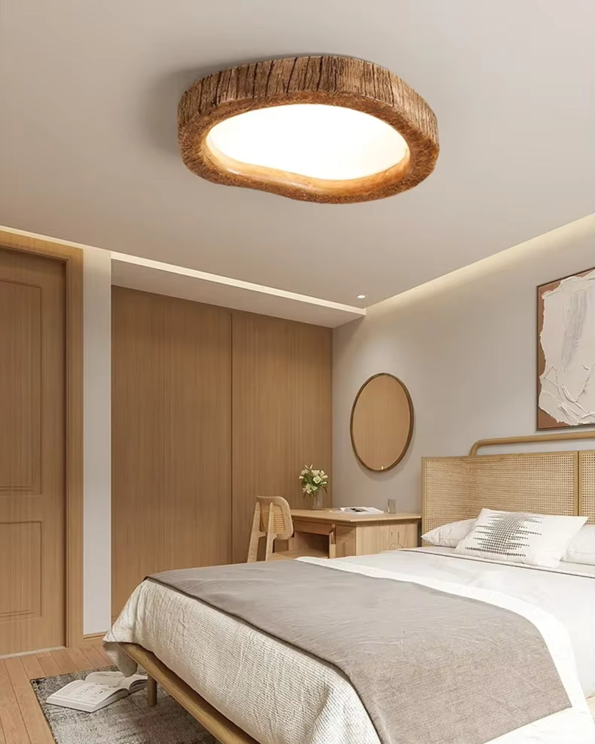 Le Halo Bois Rustic Wood LED Ceiling Light