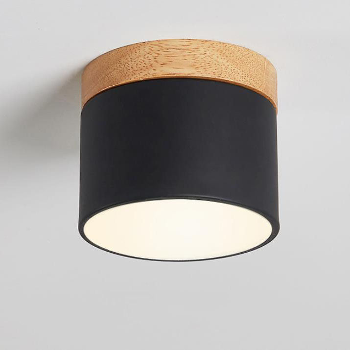 Scandinavian Macaron Wood LED Ceiling Light