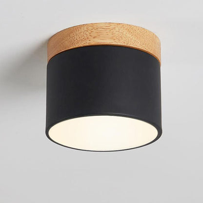 Scandinavian Macaron Wood LED Ceiling Light