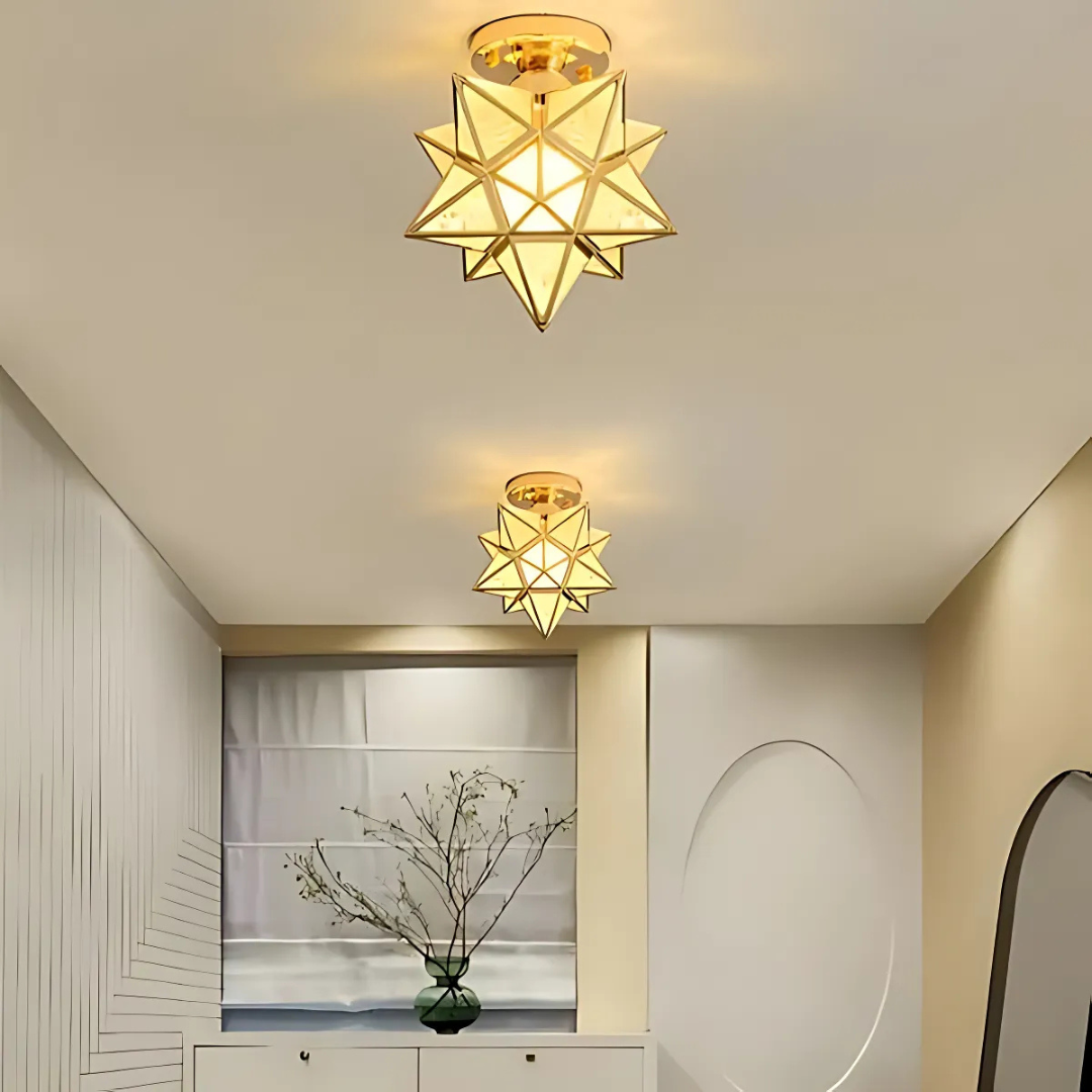 Xelio Geometric Star LED Ceiling Lamp
