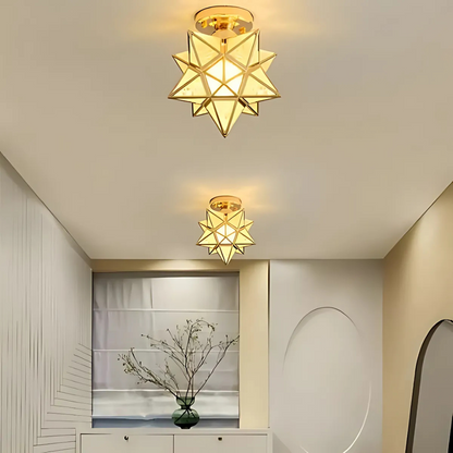 Xelio Geometric Star LED Ceiling Lamp