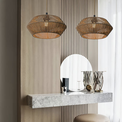 Handwoven Paper Rope Pendant Shade