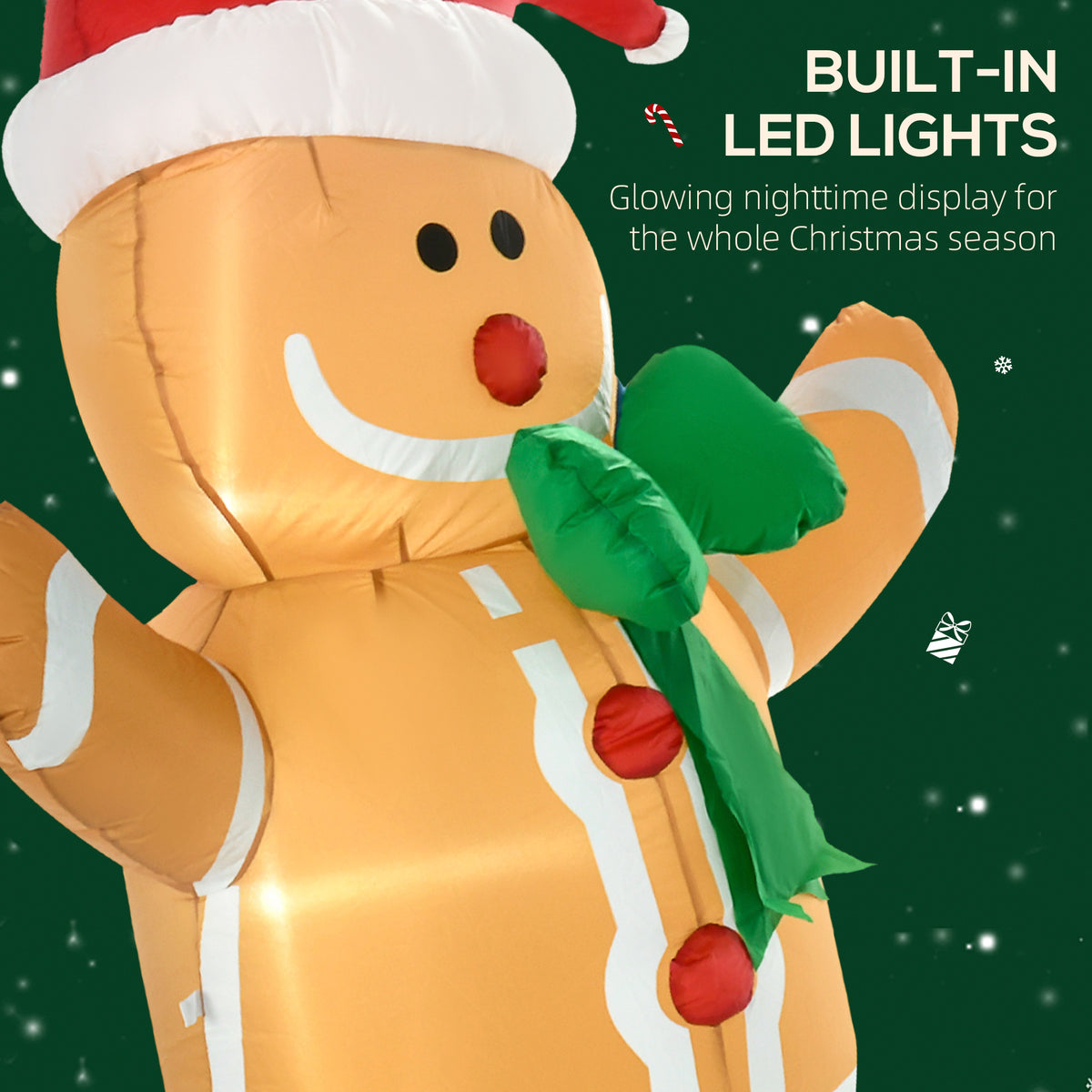 6 foot inflatable gingerbread man Christmas yard decoration