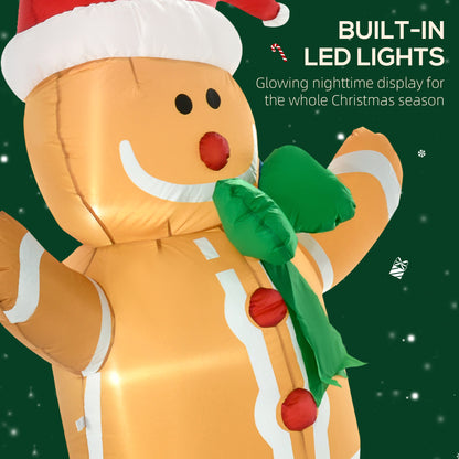 6 foot inflatable gingerbread man Christmas yard decoration