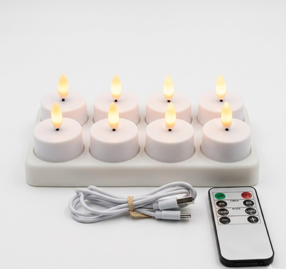 Rechargeable Flameless LED Candle Set