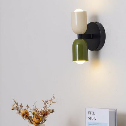 Cozy Crest Nordic Macaron Bedside Wall Lamp - Modern Muted-Color Sconce for Bedroom & Hallway, 10 Color Combinations