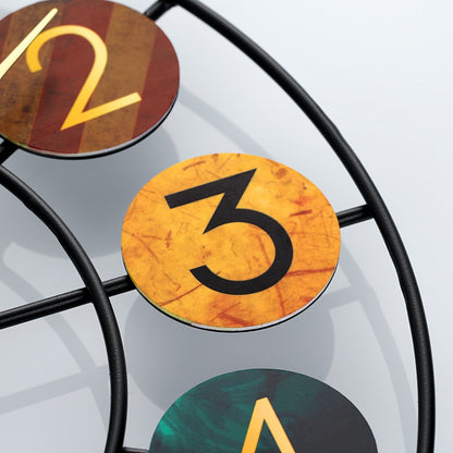 Retro Iron Colorful Wall Clock