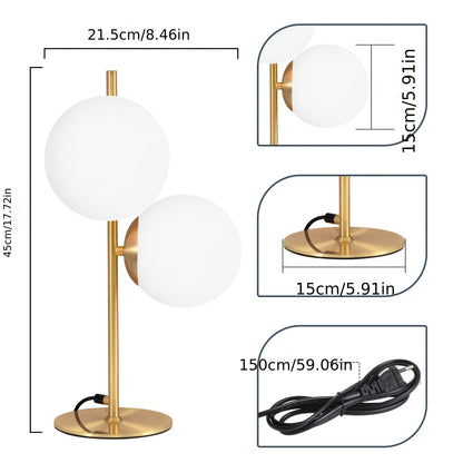 Golden Glass Globe Table Lamp