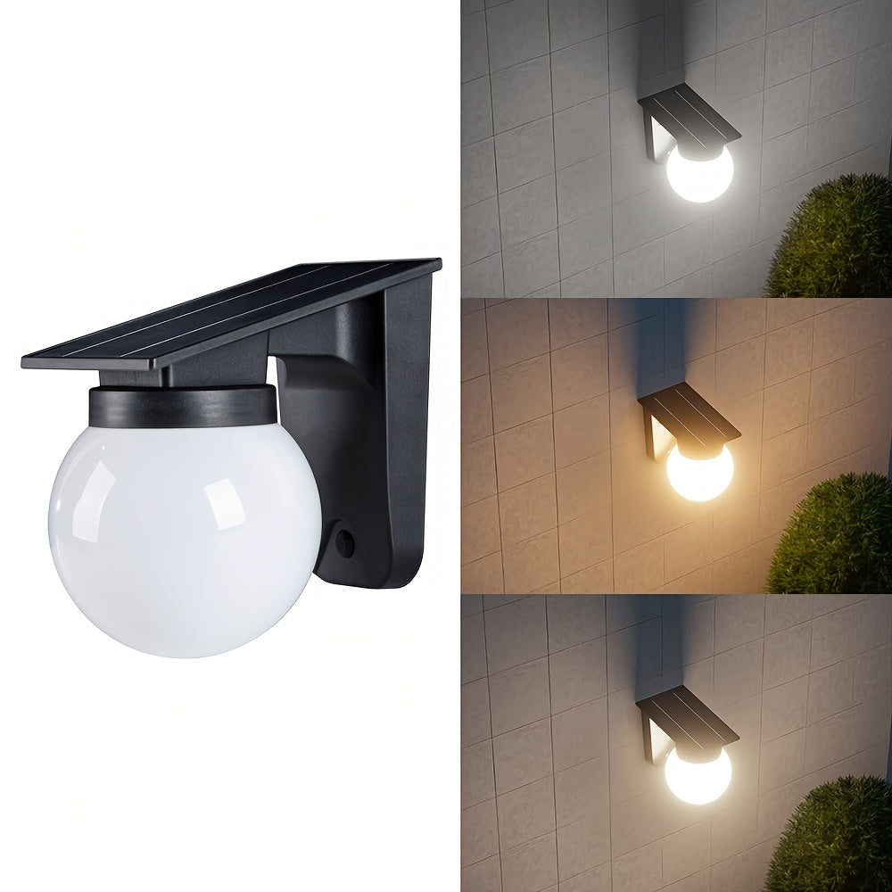 Solar Globe Dimmable Outdoor Wall Light