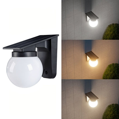 Solar Globe Dimmable Outdoor Wall Light
