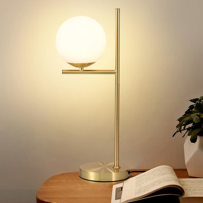Golden Glass Globe Table Lamp