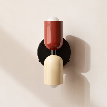 Cozy Crest Nordic Macaron Bedside Wall Lamp - Modern Muted-Color Sconce for Bedroom & Hallway, 10 Color Combinations