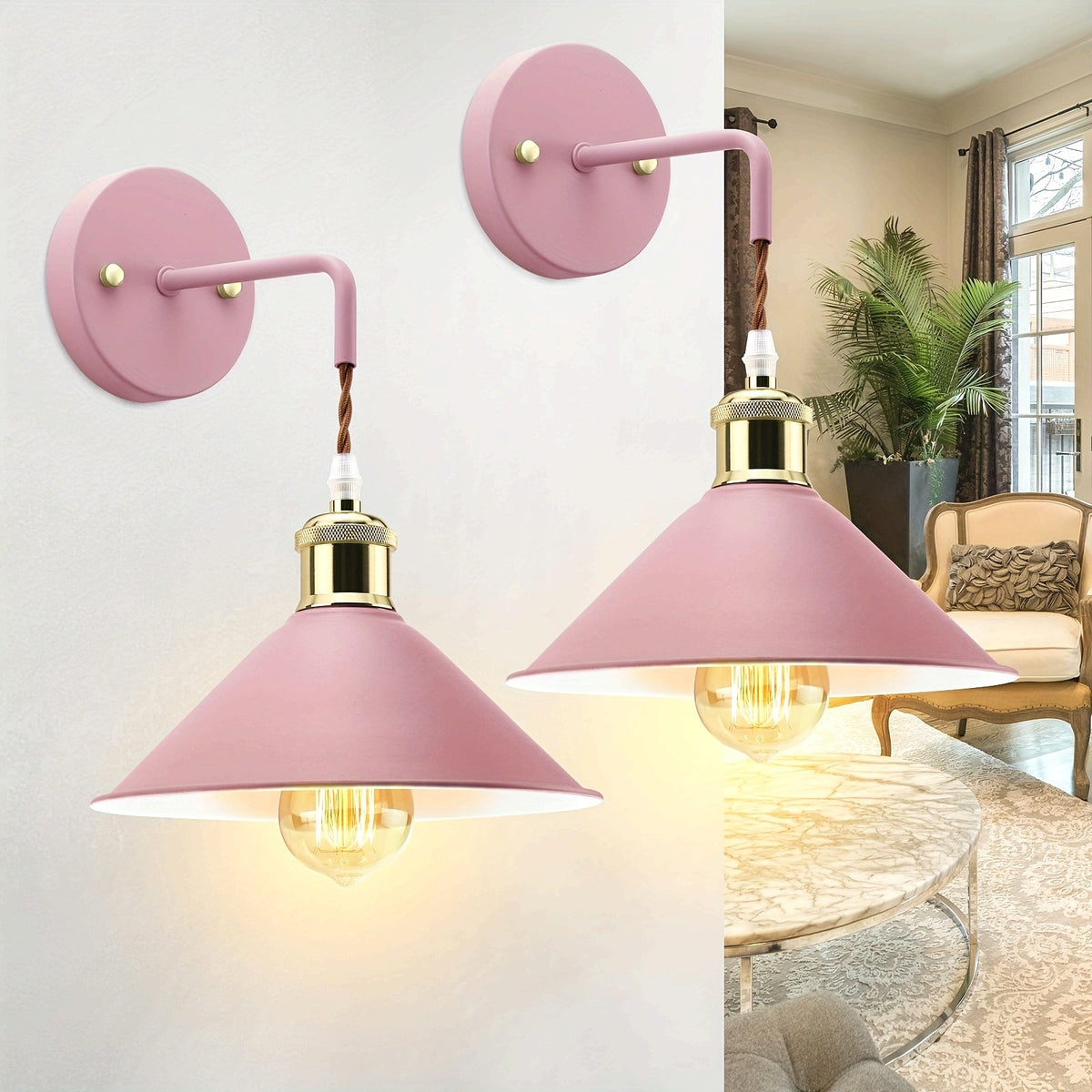 Macaron Cone Swing Arm Wall Sconce