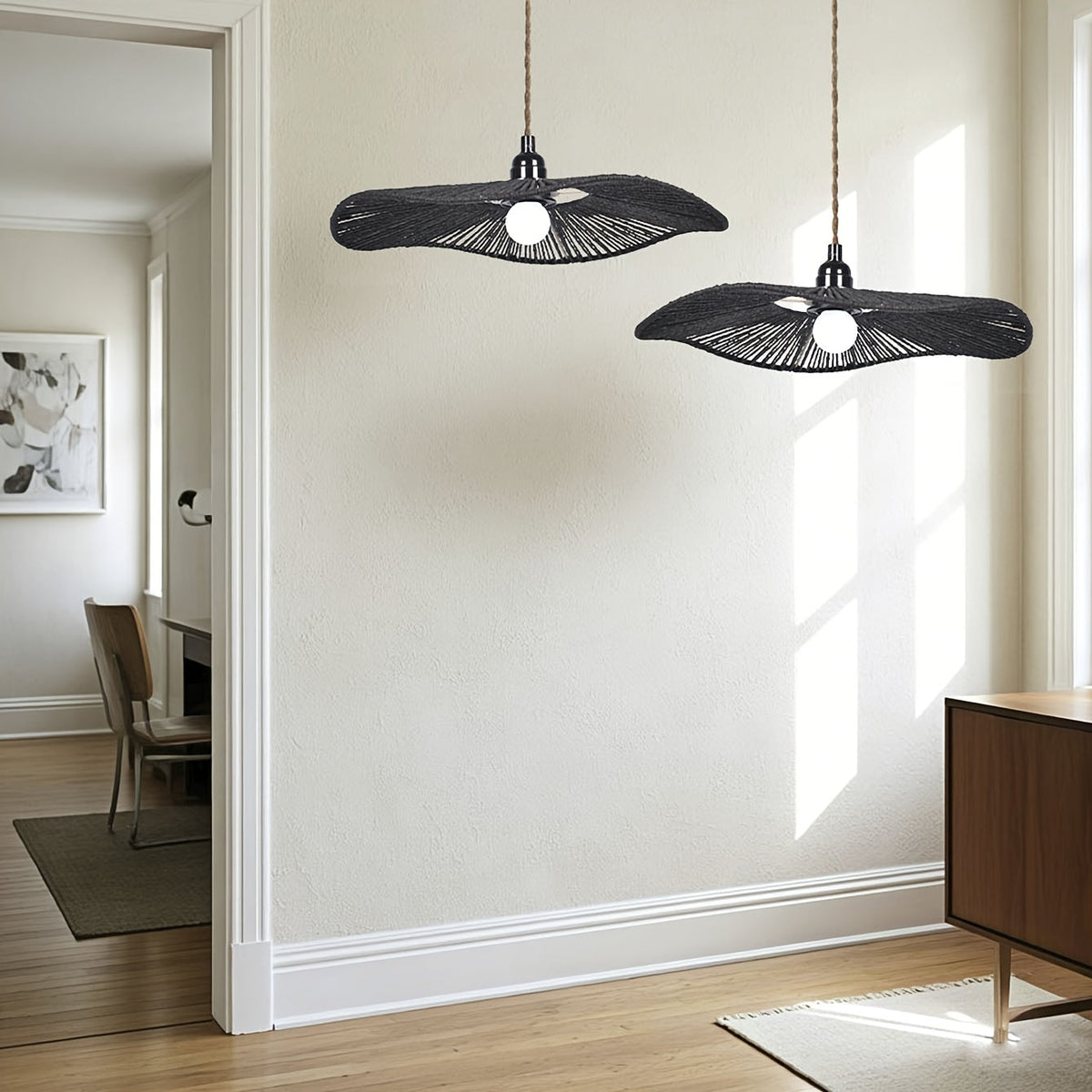 Handwoven Paper Rope Ceiling Shade