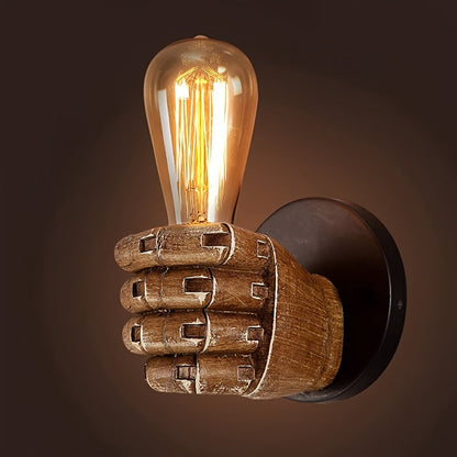 Industrial Resin Hand Wall Sconce