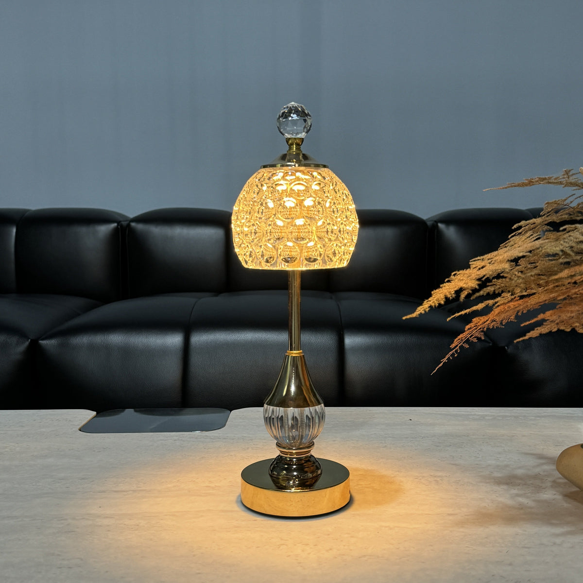 Crystal Rechargeable Touch Table Lamp