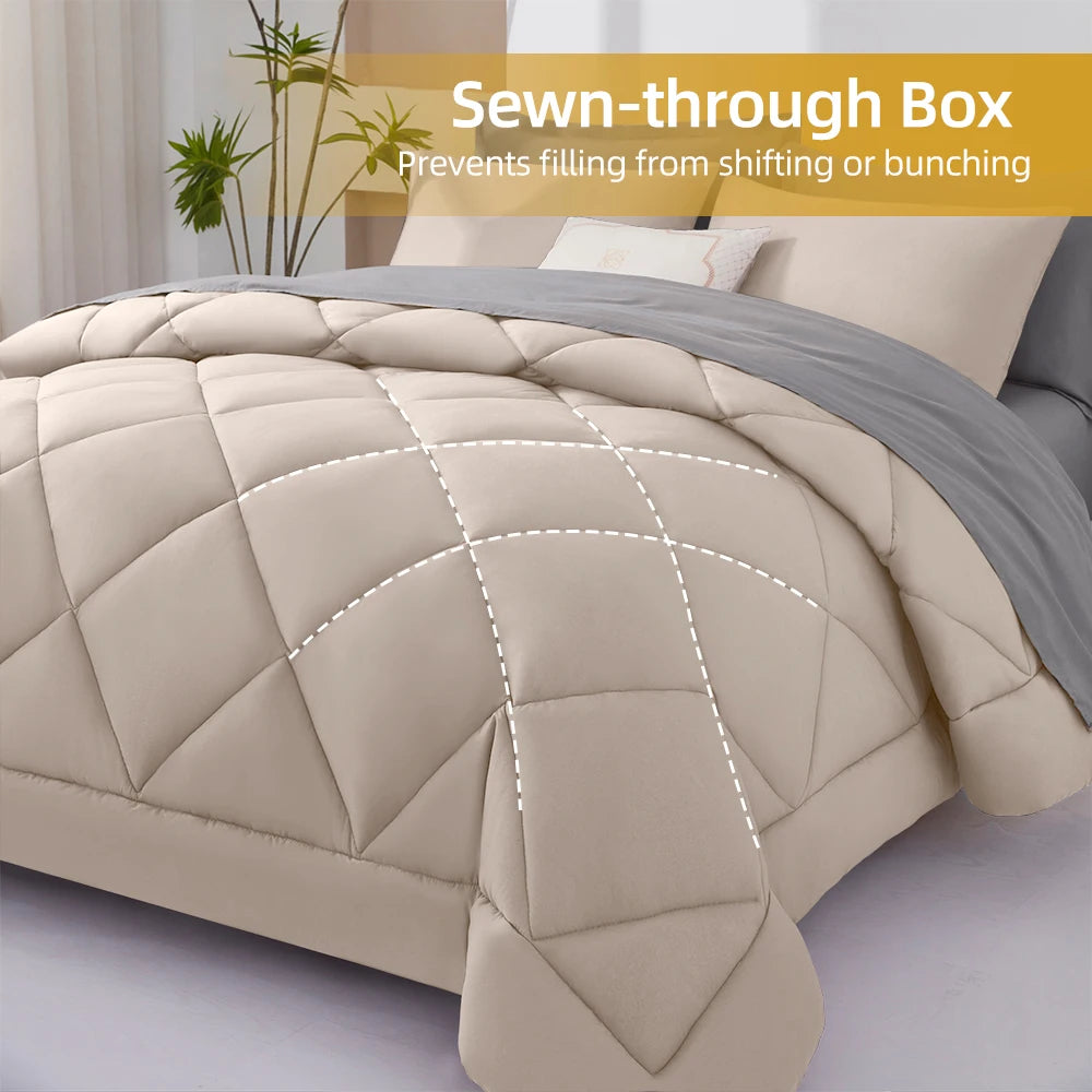 7-Piece Quilted Comforter Bed in a Bag Set