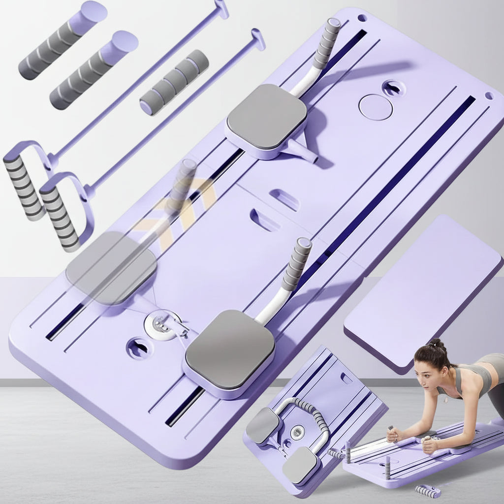 Folding Pilates Board with Resistance Cables