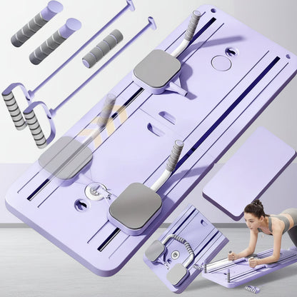 Folding Pilates Board with Resistance Cables