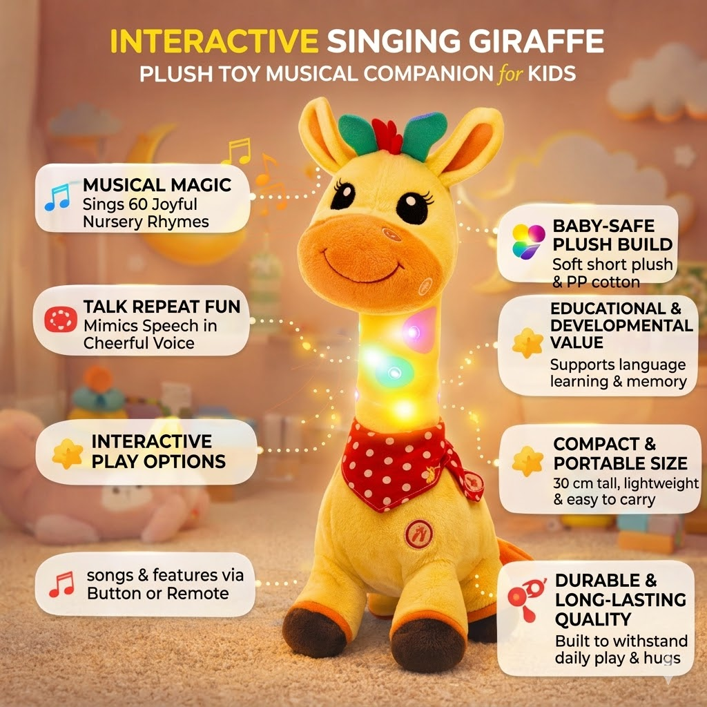 Interactive Singing Plush Giraffe