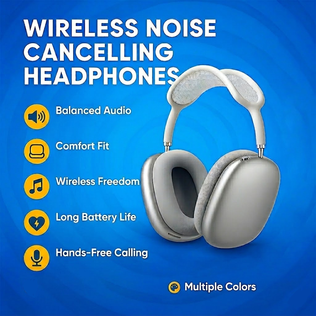 Wireless Noise Canceling Over-Ear Headphones