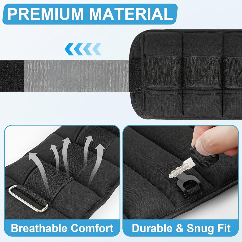 Adjustable Ankle Weights Set