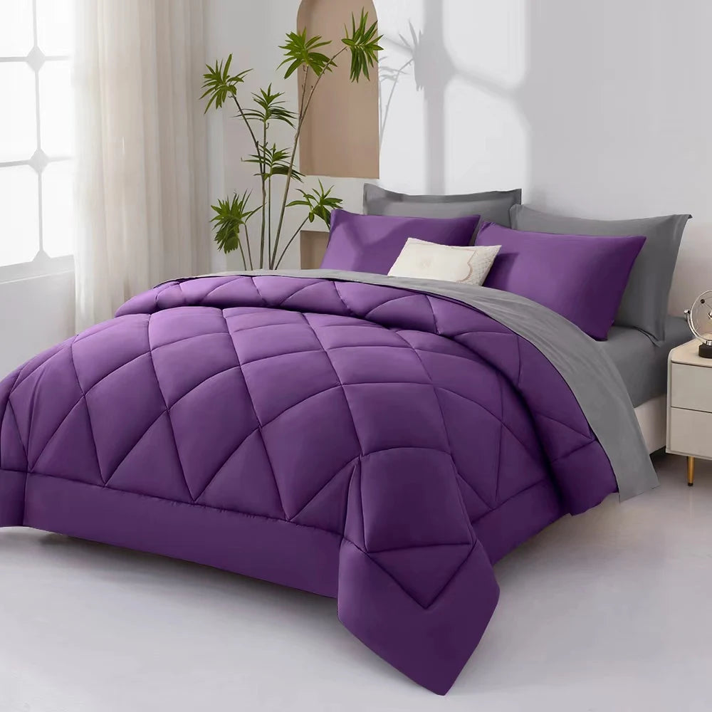 7-Piece Quilted Comforter Bed in a Bag Set