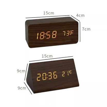 Wooden LED Smart Alarm Clock