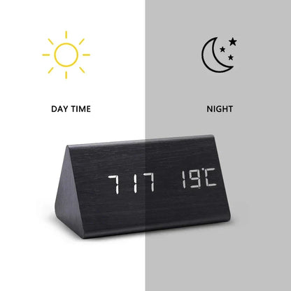 Wooden LED Smart Alarm Clock