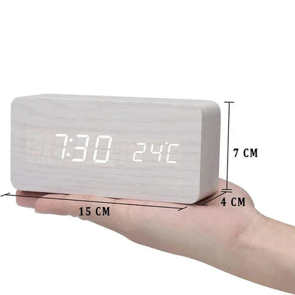 Wooden LED Smart Alarm Clock