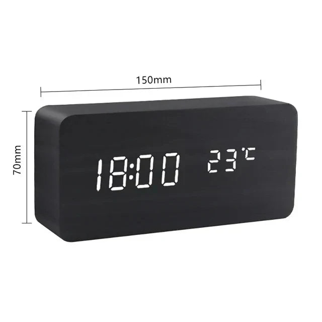 Wooden LED Smart Alarm Clock