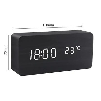 Wooden LED Smart Alarm Clock