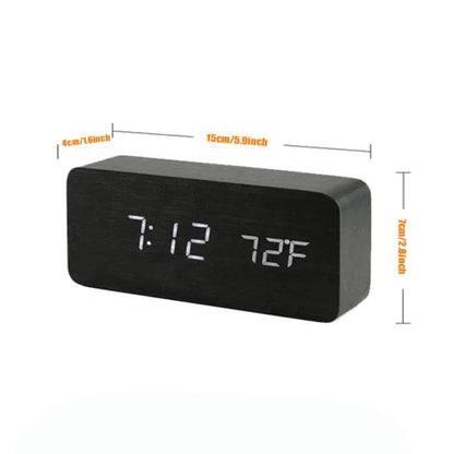 Wood LED Digital Alarm Clock