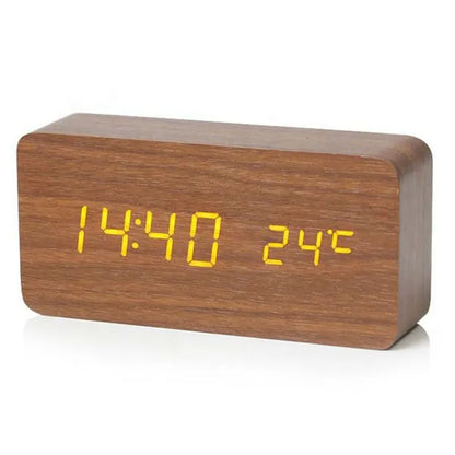 Wood LED Digital Alarm Clock