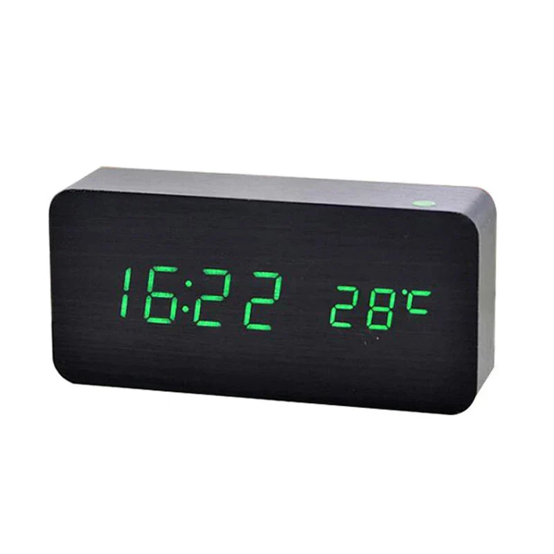 Wood LED Digital Alarm Clock