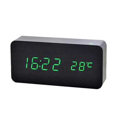Wood LED Digital Alarm Clock