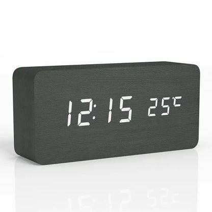 Wood LED Digital Alarm Clock