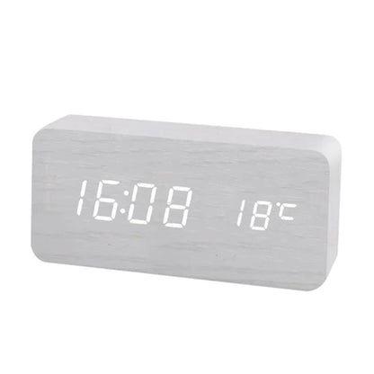 Wood LED Digital Alarm Clock