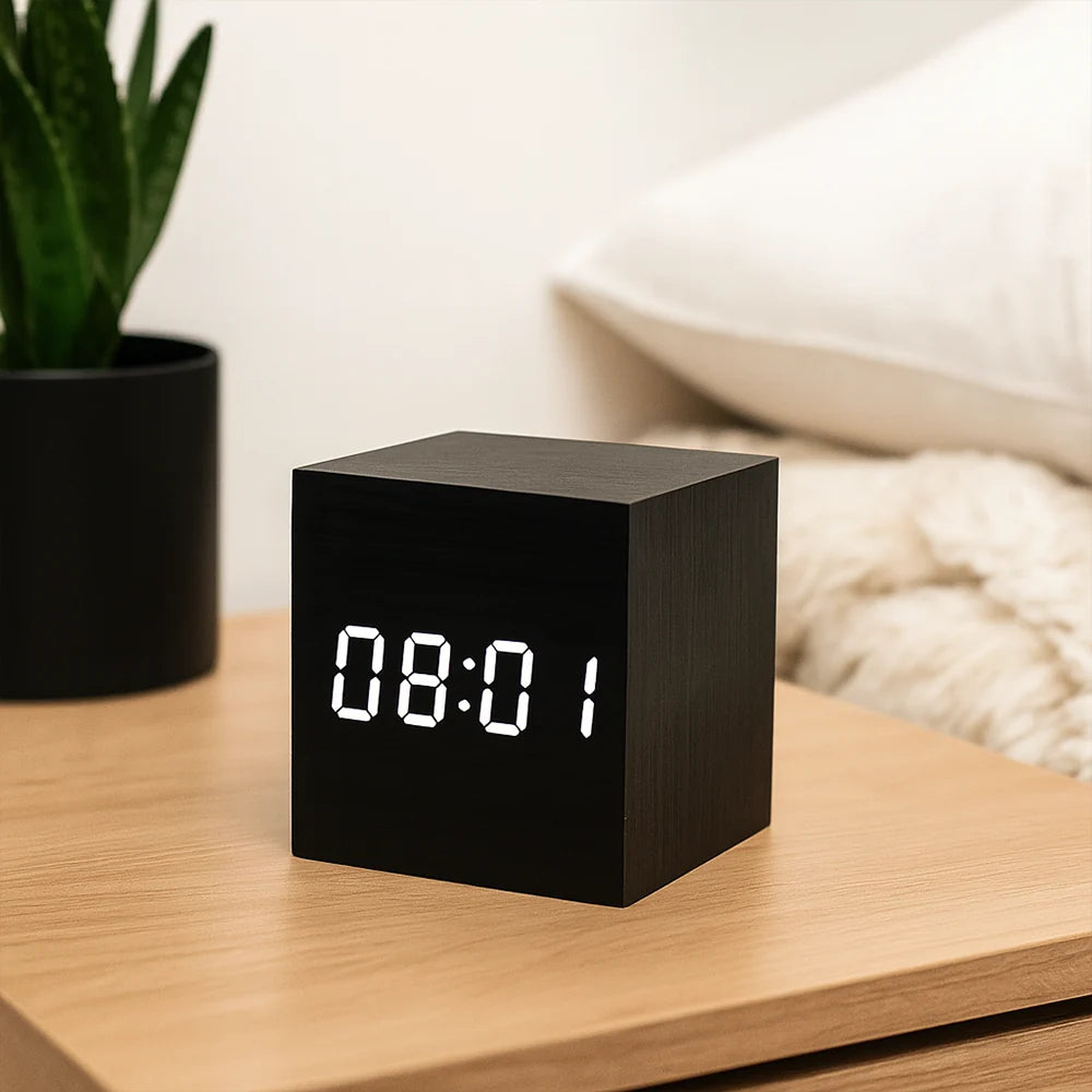 LED Cube Digital Alarm Clock
