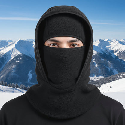 Cozy Crest Fleece Thermal Balaclava Ski Mask - Windproof Full Face Cover for Skiing, Cycling & Winter Work, 7 Colors