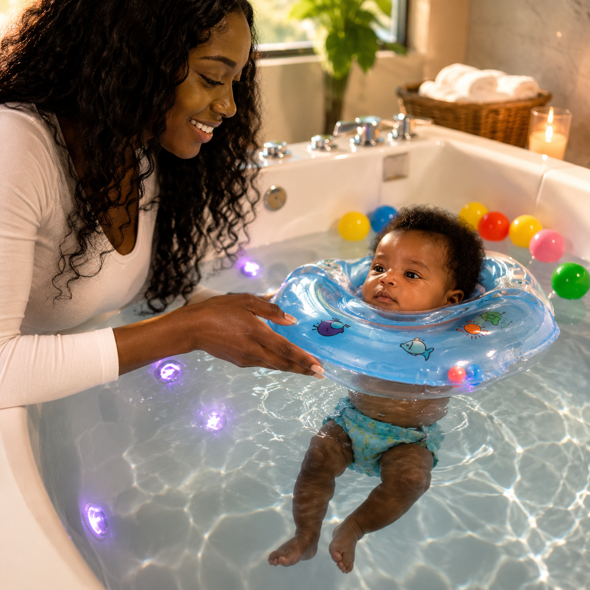 Adjustable Baby Bath Neck Ring