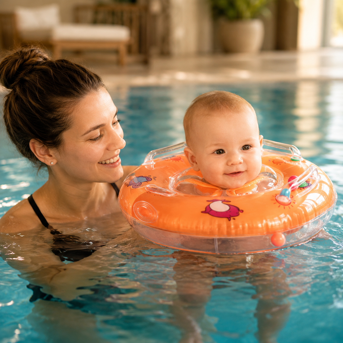 Adjustable Baby Bath Neck Ring