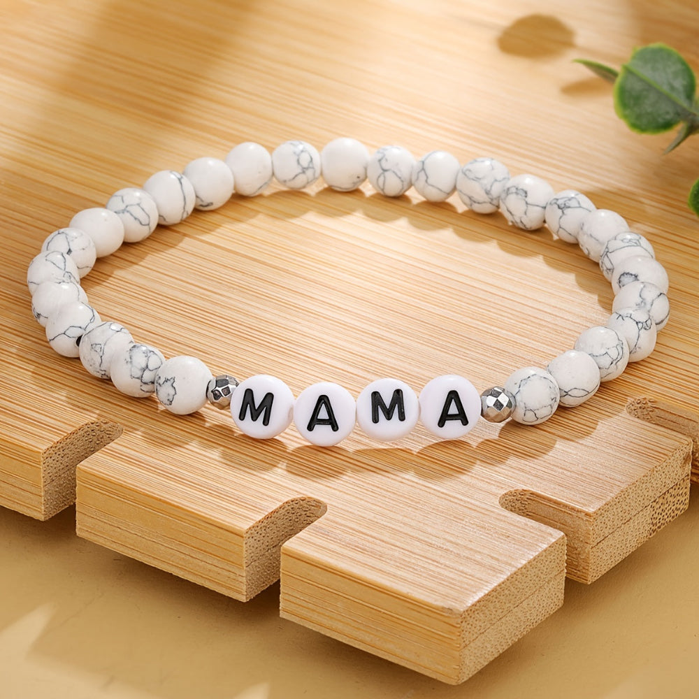 Letter Bead Stretch Bracelet
